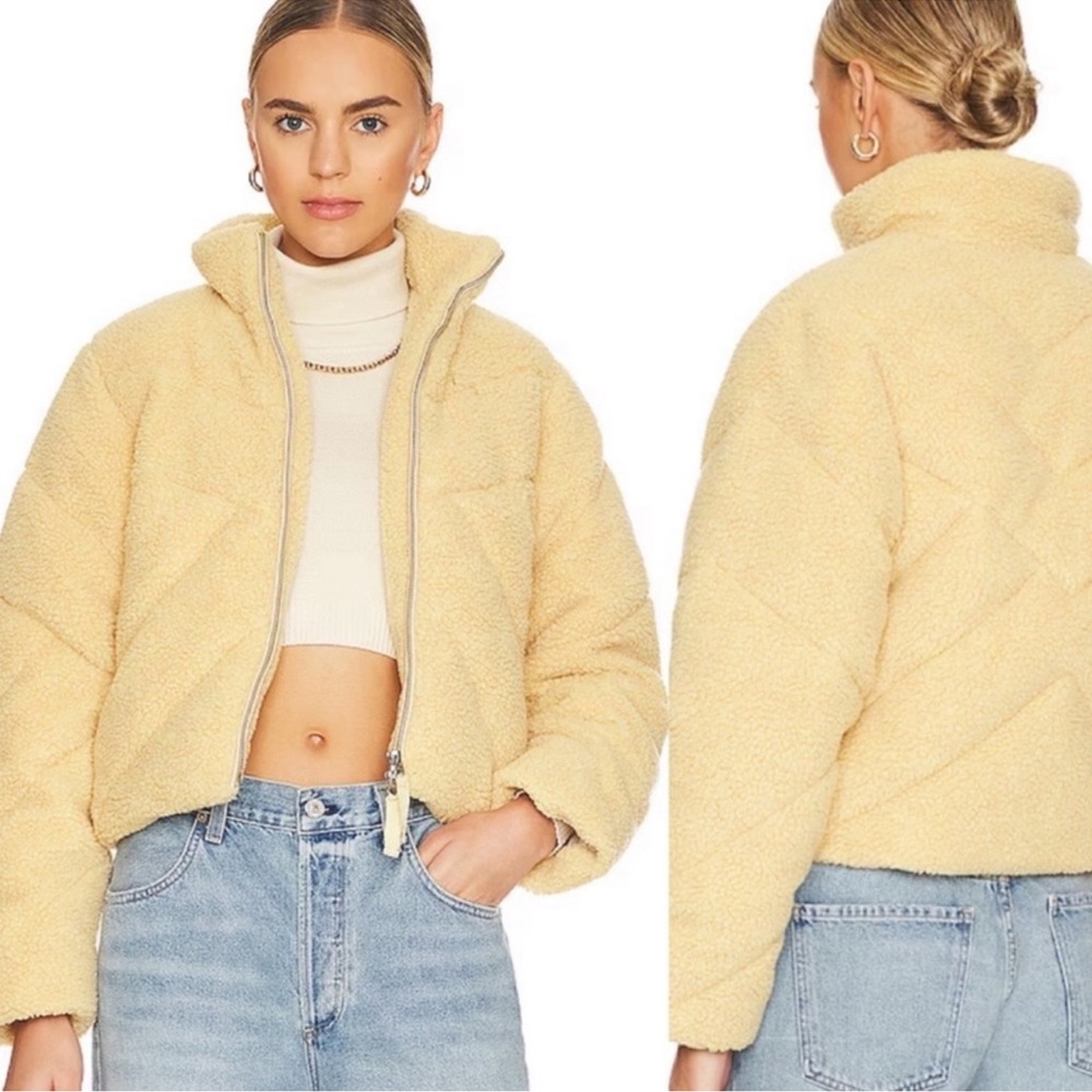 NEW EAVES x REVOLVE Izzy Jacket in Beige Cream tan Size Small